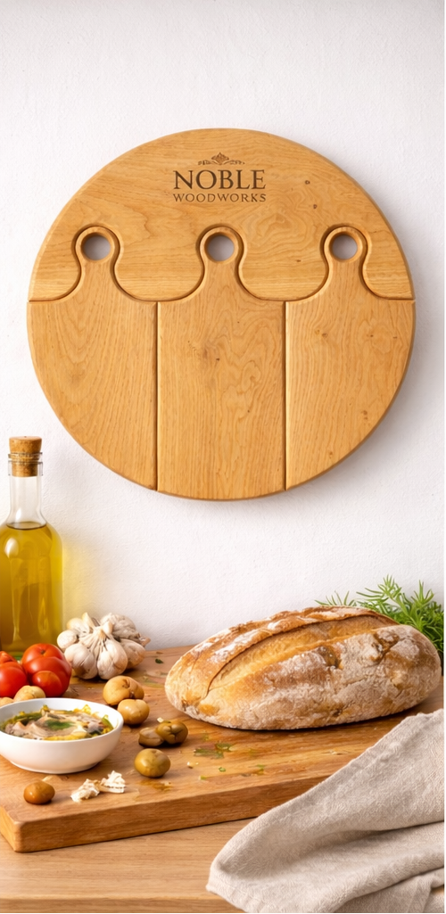 Core – Eiken Wandpaneel met serveerplanken